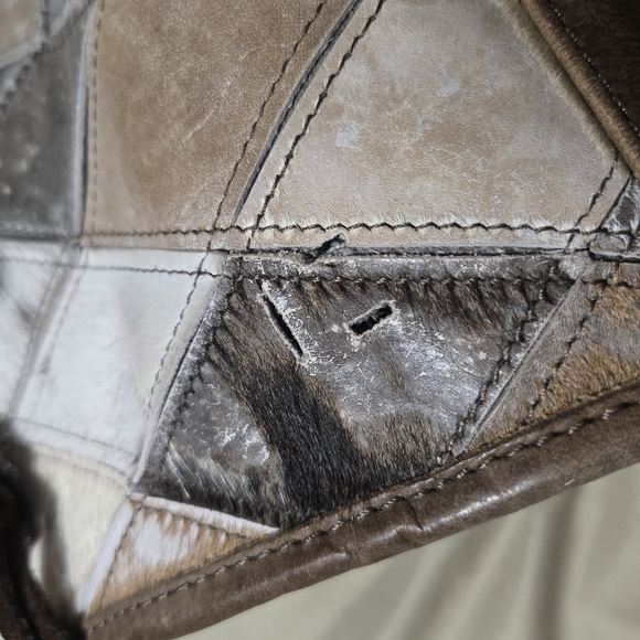 STS Ranchwear Brown and White Tote Bag with Geometric Design - Picture 5 of 13